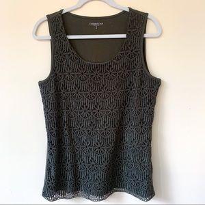 Coldwater Creek sleeveless lace shirt